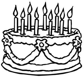 Colorear es Divertido: Torta de Cumpleanos para Colorear y Imprimir Colorear es Divertido: Torta de Cumpleanos para Colorear y Imprimir