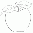  ... colorear de frutas: una manzana - varios dibujos libres para imprimir