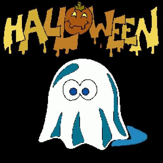 Colorear Halloween: un fantasma divertido - Dibujos de Halloween ...