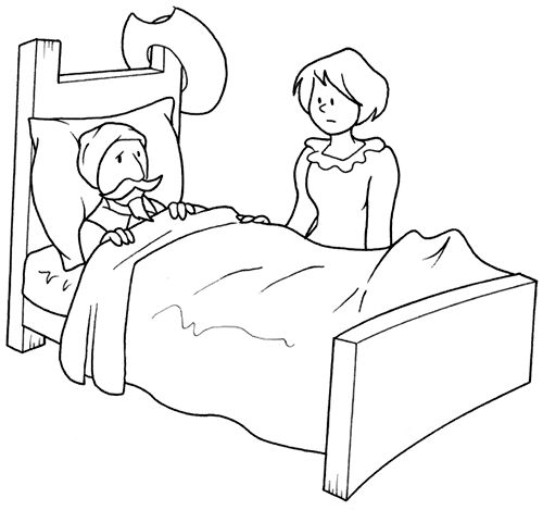 Niño enfermo en cama dibujo - Imagui