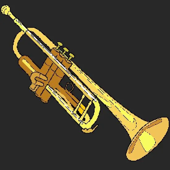 Dibujo de trompeta a color - Imagui
