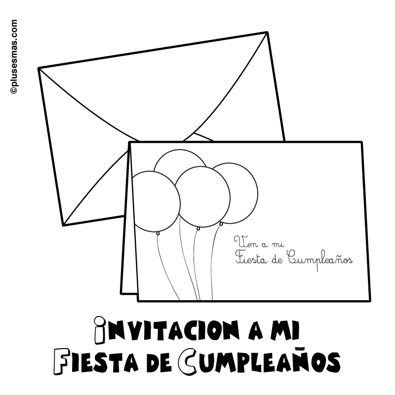 Colorear invitación de cumpleaños. Colorear con niños. Ocio en ... Colorear invitación de cumpleaños. Colorear con niños. Ocio en ...