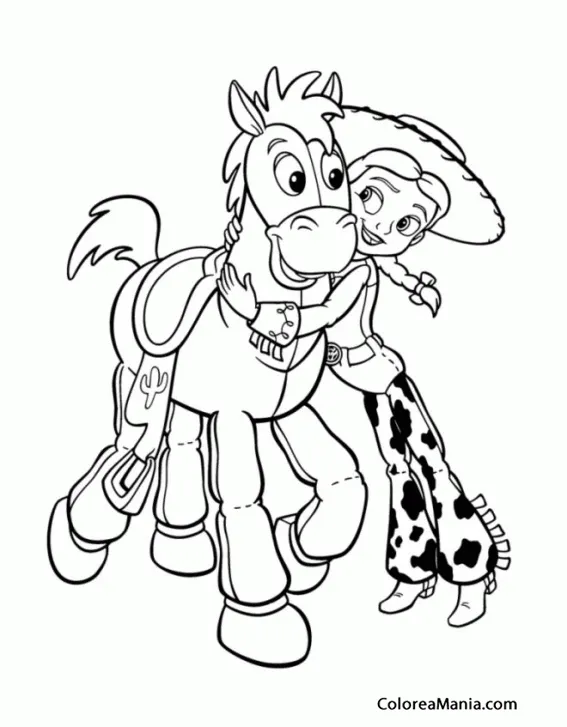 Colorear Jessie y Perdigón (Toy Story), dibujo para colorear gratis Colorear Jessie y Perdigón (Toy Story), dibujo para colorear gratis