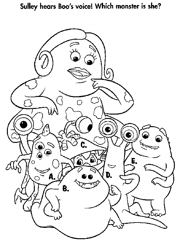 Dibujos para colorear de Monsters, Inc, Monstruos S.A, Plantillas ... Dibujos para colorear de Monsters, Inc, Monstruos S.A, Plantillas ...
