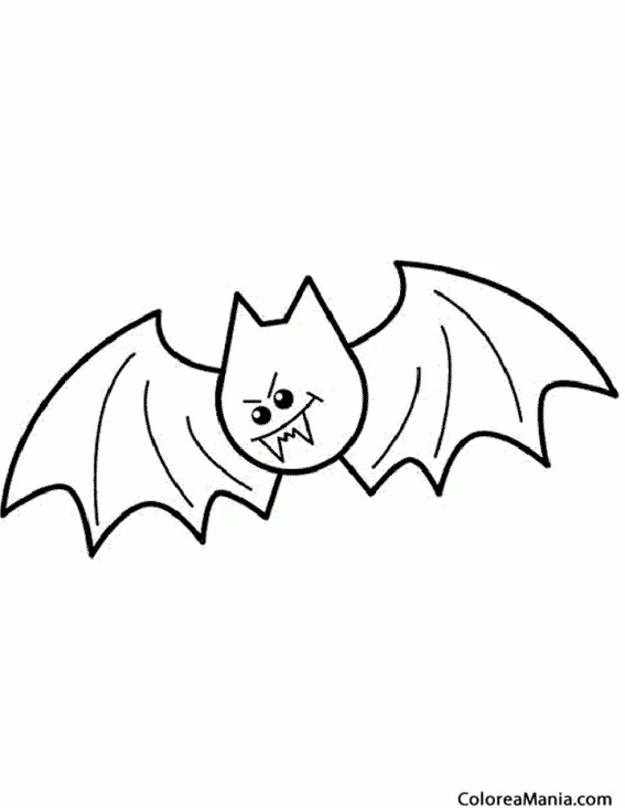 Colorear Murciélago Halloween (Animales del Bosque), dibujo para colorear gratis Colorear Murciélago Halloween (Animales del Bosque), dibujo para colorear gratis