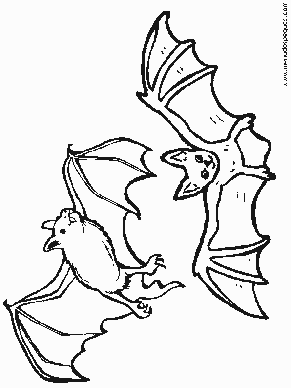 Colorear murciélagos 01 - Dibujos Halloween Colorear murciélagos 01 - Dibujos Halloween