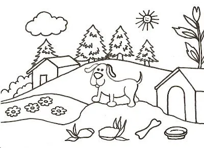  ... colorear de perros ??, ??: Dibujo para colorear de un perro