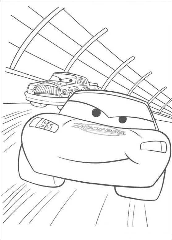 Dibujo de Rayo McQueen. Dibujo para colorear de Rayo McQueen ...