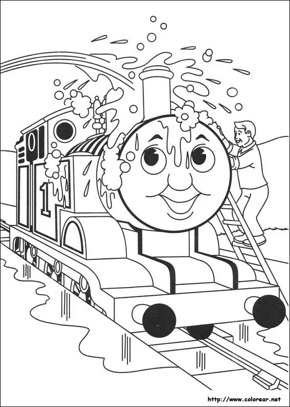 Tren de thomas y sus amigos para colorear - Imagui