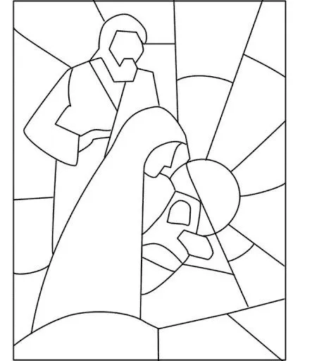 COLOREAR VIDRIERAS DE NAVIDAD | Dibujos para colorear COLOREAR VIDRIERAS DE NAVIDAD | Dibujos para colorear