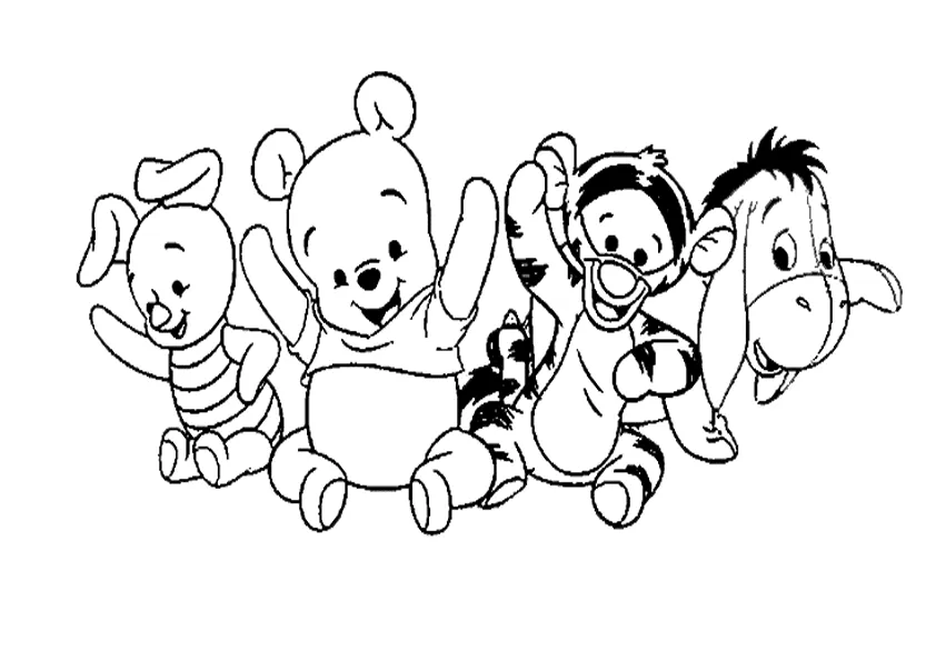 Colorear winnie the pooh bebe | Dibujos para colorear