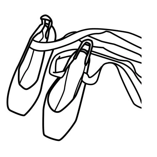 COLOREAR ZAPATILLAS DE BALLET | Dibujos para colorear COLOREAR ZAPATILLAS DE BALLET | Dibujos para colorear