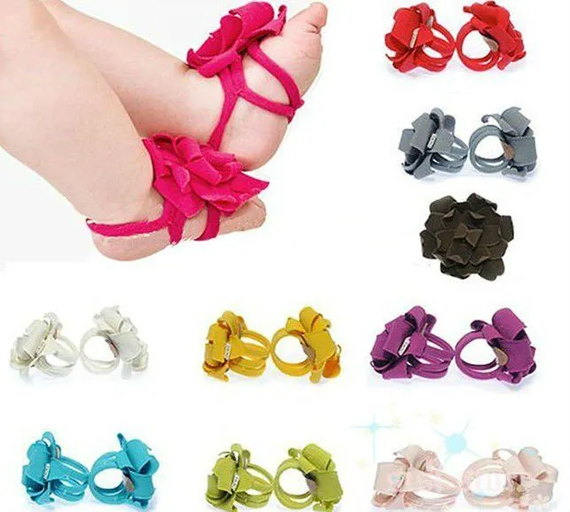 8 colores bebé pies flores nuevo diseño las muchachas del niño de ...