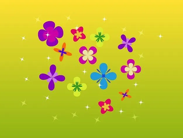 colores brillantes flores ilustraciones vectoriales | Descargar ...
