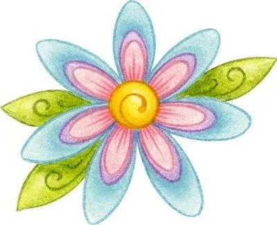 dibujos de flores de colores - Imagenes y dibujos para imprimir