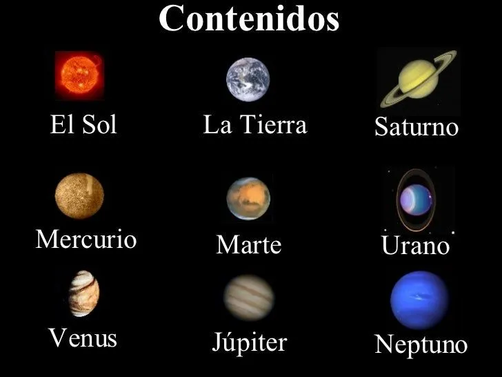 Colores planetas sistema solar - Imagui