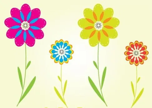 Colorful Flower Vectors | Free Vector Graphics | All Free Web ...
