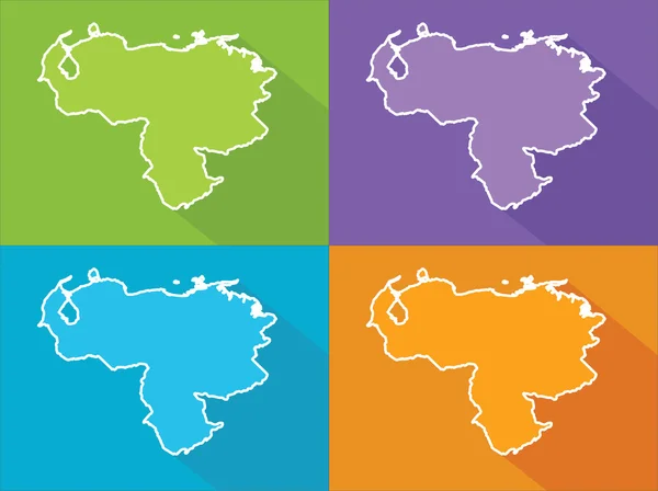 Colorido mapa - venezuela — Vector stock © delpieroo #52443333