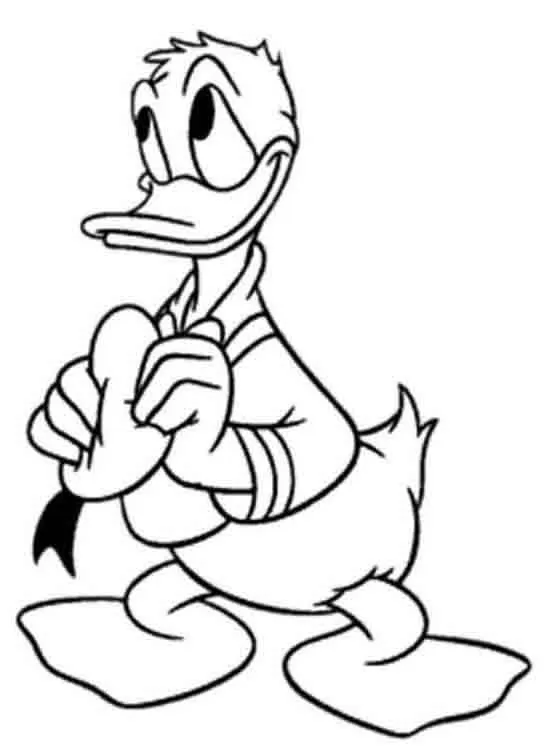 Colorindo e Desenhando: Pato Donald para Colorir Colorindo e Desenhando: Pato Donald para Colorir