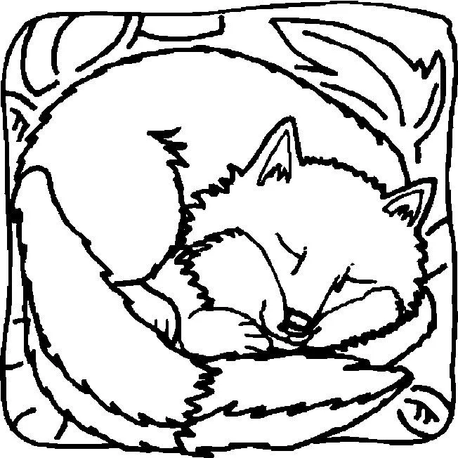 Coloring Page - Fox animals coloring pages 14 Coloring Page - Fox animals coloring pages 14