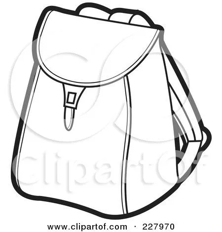 Coloring Page Outline Of A School Bag Posters, Art Prints by Lal ...