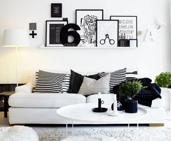 La combinación blanco y negro - Casa y Color