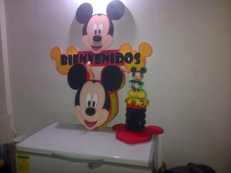 Combo de Piñata, Chupetero y Bienvenidos Mickey Mouse | decoracion ...