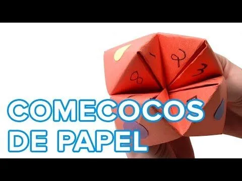 Cómo hacer un comecocos. Juegos de papel - YouTube