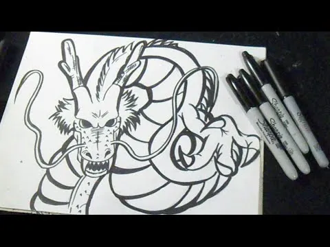 comment dessiner dragon | Shenron "Dragon Ball z" - YouTube