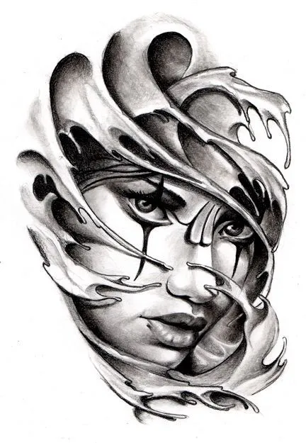Commissioned Tattoo Sketch Chicano Style by AndreaDiamondTattoo ...