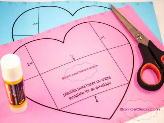 CÓMO HACER UN SOBRE CON UN CORAZÓN (PLANTILLA IMPRIMIBLE ... CÓMO HACER UN SOBRE CON UN CORAZÓN (PLANTILLA IMPRIMIBLE ...