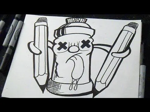 Còmo dibujar una Lata de spray con Lapices Graffiti - YouTube