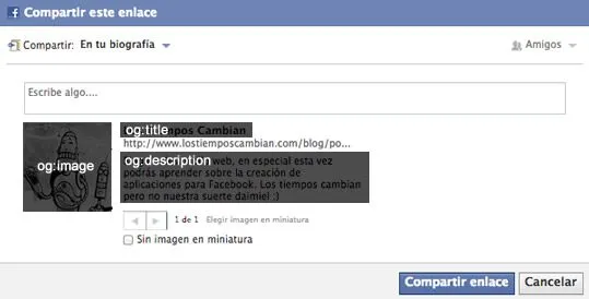 Compartir URLs en Facebook « Los Tiempos Cambian