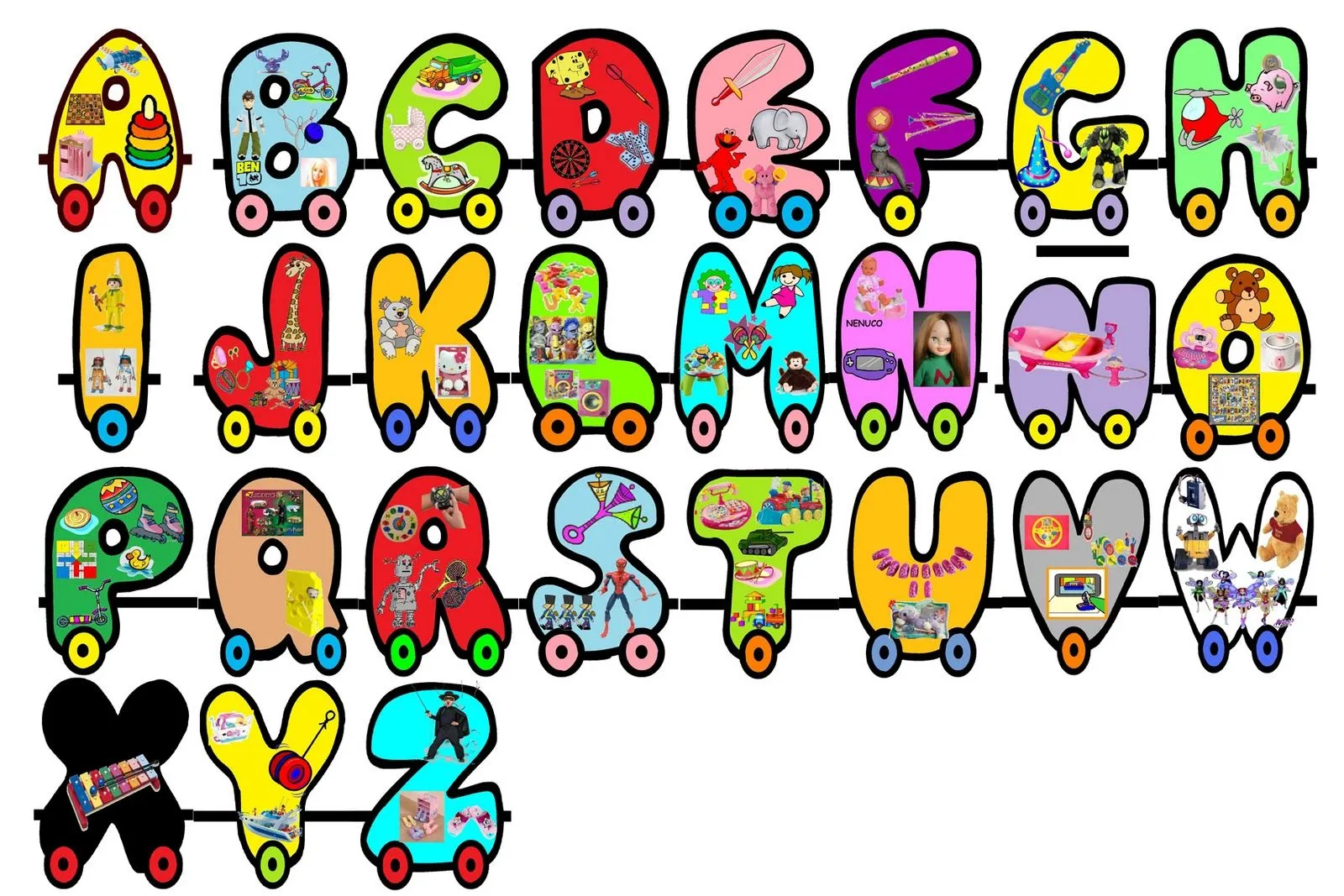 Completa colección de abecedarios para imprimir y colorear Completa colección de abecedarios para imprimir y colorear