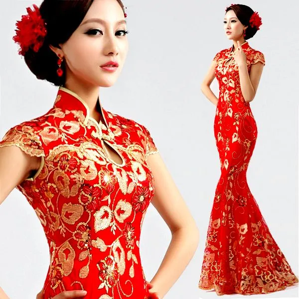 Compra chinos vestidos largos online al por mayor de China ...