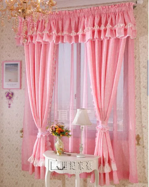 Compra cortinas de color rosa para la habitación de las niñas ...