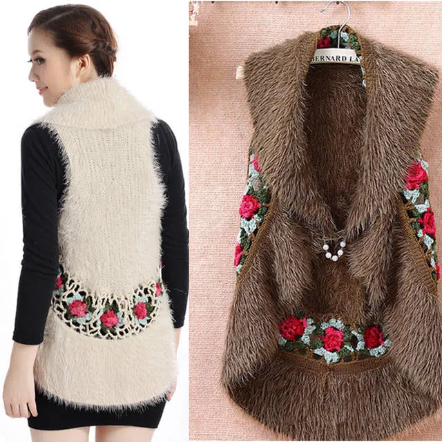 Compra ganchillo suéter chaleco online al por mayor de China ...