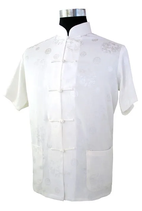Compra hombres camisa de raso blanco online al por mayor de China ...