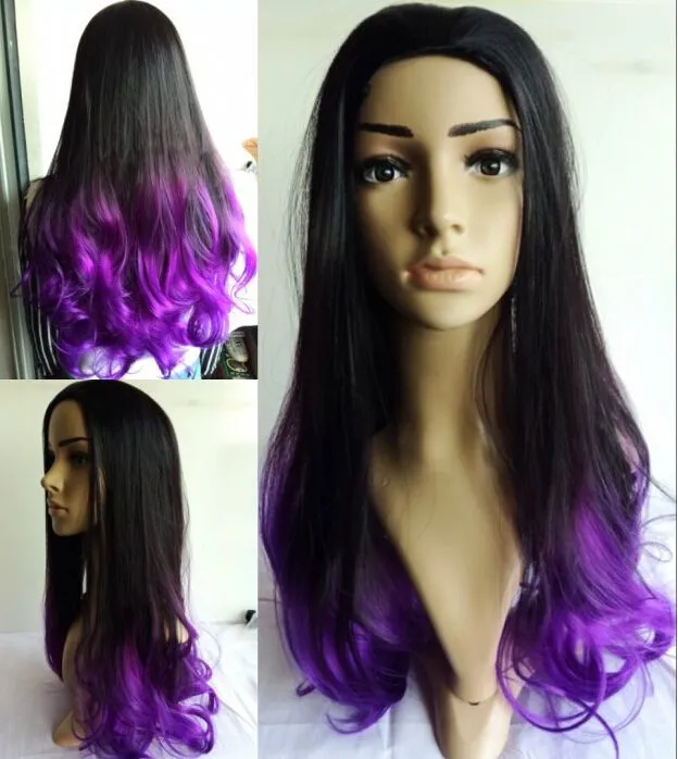Compra violeta, color de cabello negro online al por mayor de ...