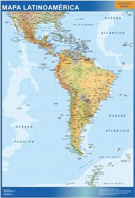 Mapa gigante de Latinoamérica | MapasGigantes.com