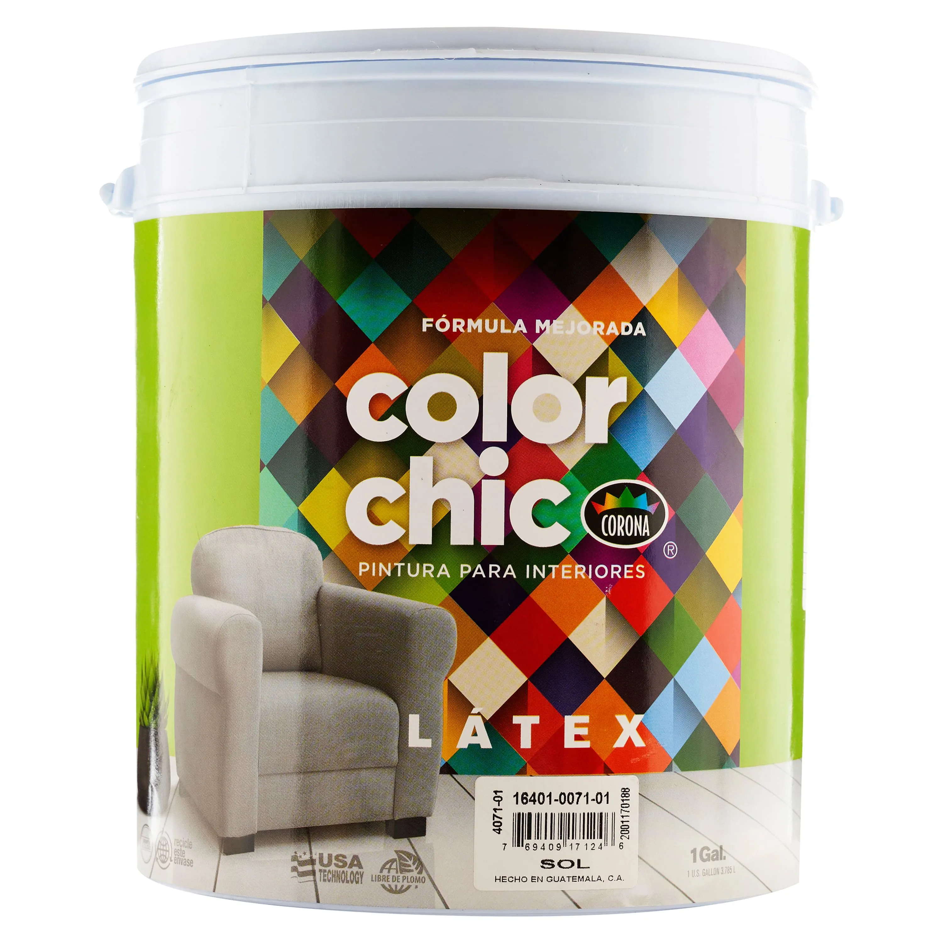 Comprar Pintura para Interiores Latex Color Chic Corona Color Sol Fórmula  Mejorada - 1 galón | Walmart Honduras