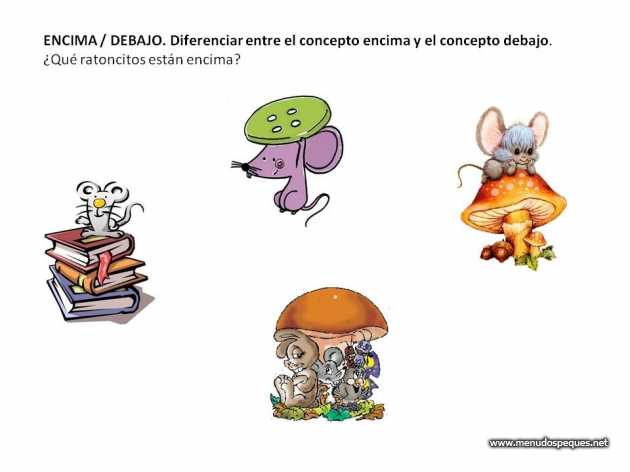 Conceptos Encima - Debajo | Conceptos básicos | Fichas didácticas ... Conceptos Encima - Debajo | Conceptos básicos | Fichas didácticas ...