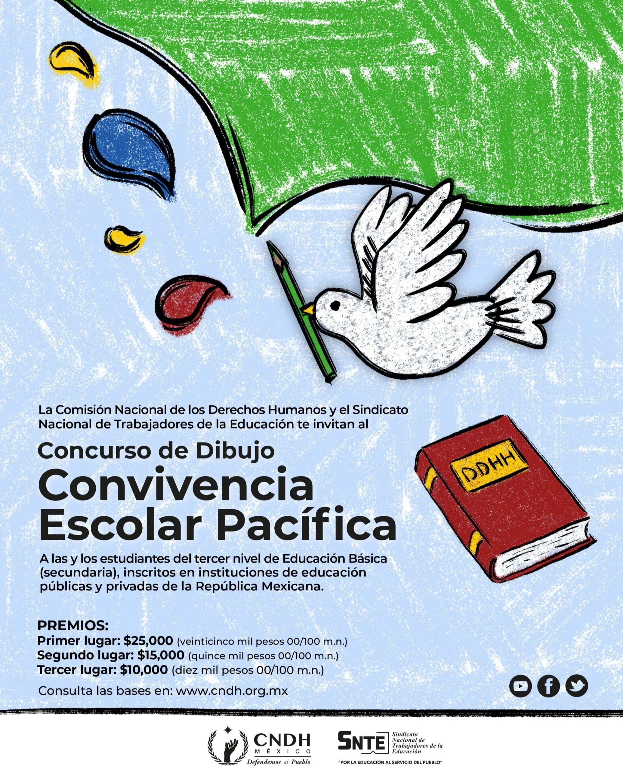 Concurso de Dibujo Convivencia Escolar y Pacífica - SNTE