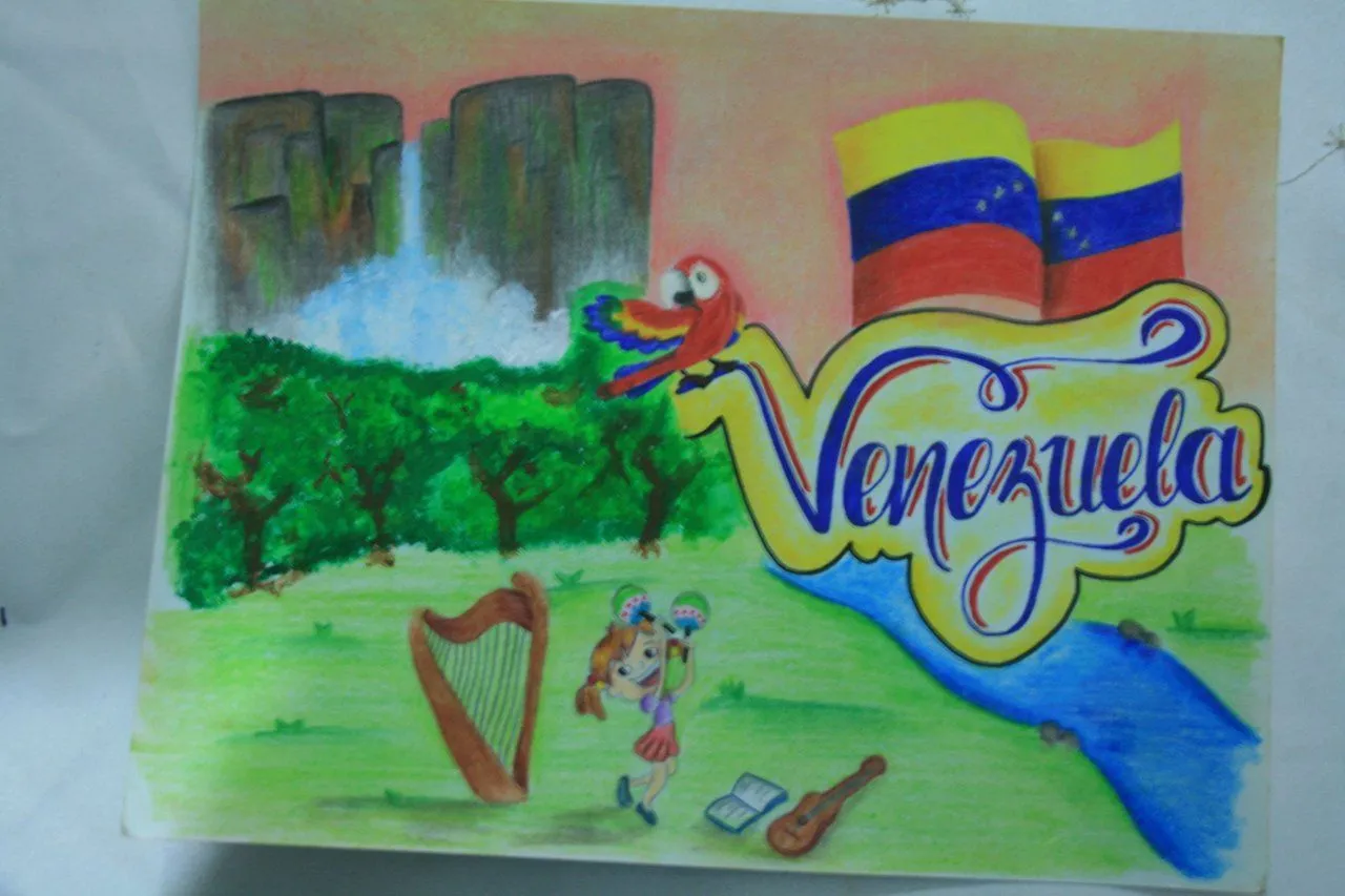 Concurso: Mi país en un dibujo : ¡Mi querida Venezuela! | PeakD