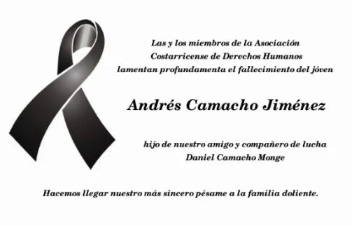 Condolencias familia Camacho Jiménez | CODEHU