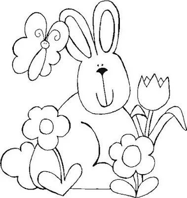 Conejos de Pascua para colorear :
