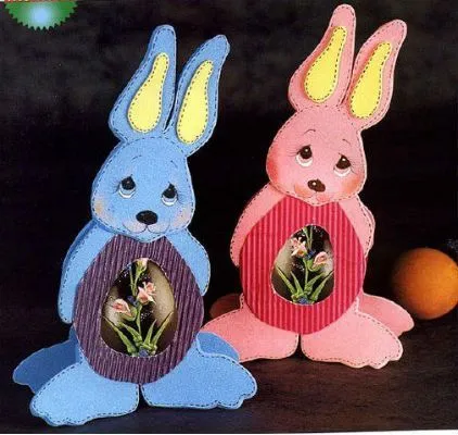 Conejos porta huevos para pascuas | goma eva o fomi | Pinterest