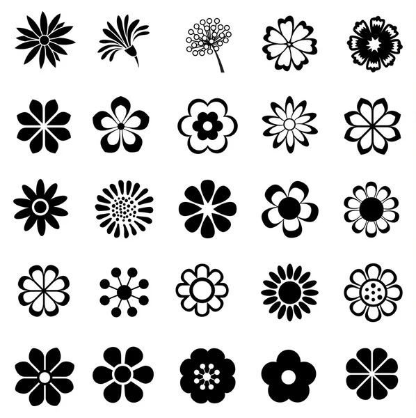 Conjunto de vectores de flores — Vector stock © chartcameraman ...