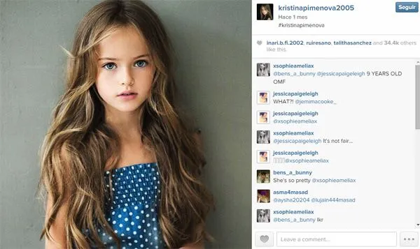 Conoce a Kristina Pimenova, 'la niña más guapa del mundo'