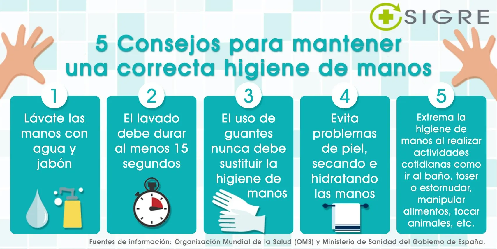 Cinco consejos para una correcta higiene de manos - Blog Corporativo de  SIGRE